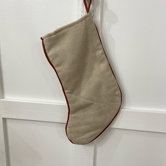 Studio McGee Beige/Deep Red Christmas Stocking - Picture 6 of 7